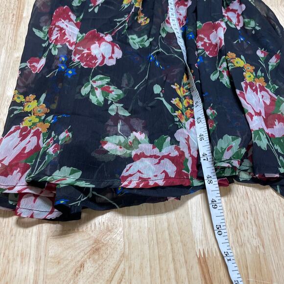 byTiMo NWT Rose Field Wrap Dress Midi Floral Size S Ruffle Trim Long Sleeves - Picture 9 of 12